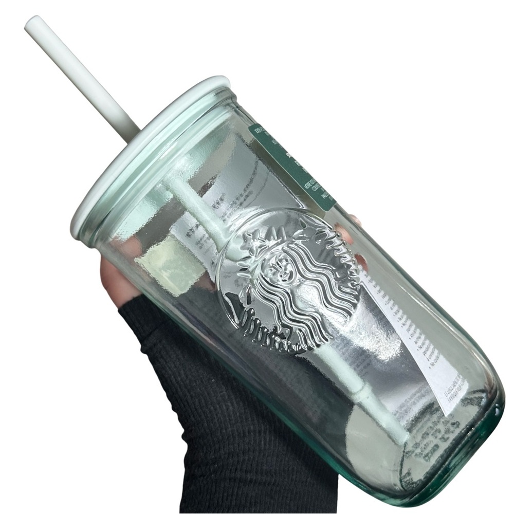 NWT Starbucks 2023 Recycled Core Mint Glass Grande Cold Cup Tumbler